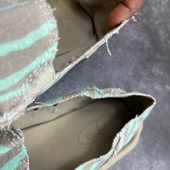 Sanuk Fiona Women’s Shoes Gray Green 8 M Sidewalk Surfer Comfort Loafers - Picture 14 of 15